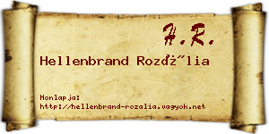Hellenbrand Rozália névjegykártya